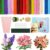 1000Pcs Pipe Cleaner Flower Craft Kit, 18 Colors Chenille Stems Craft Supplies with Complete Accessories & Tutorials, Bendable Fluffy Pipe Cleaners for DIY Handmade Bouquet, Parent-Craft Activity