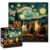 1000 Piece Jigsaw Puzzles for Adults – Starry Night Cats Art Puzzles, Van Gogh Style Oil Painting Cat Puzzles, Difficult Family Game Large Puzzle Home Decor Wall Art Gift