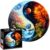 1000 Piece Round Jigsaw Puzzles for Adults – Vibrant Yin Yang Day and Night Puzzle, Fantasy Tree of Life & Nature Landscape Circular Puzzle, Relaxing Brain Teaser Game, Home Decor Wall Art Gift