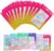 100 Pack Clear Packing Bags R-SM(Red Purple,5.5×7.9in)