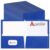 100 Pack Two-Pocket Folders for Letter Size,Glossy Blue Paper Folders
