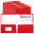 100 Pack Two-Pocket Folders for Letter Size,Glossy Red Paper Folders