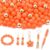 100Pcs 14mm Large Acrylic Beads for Jewelry Making (Orange)