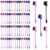 100 Pcs 2-in-1 Edge Brush Comb Set, Double Sided Hair Grooming Tool for Baby Hairs, 5 Colors (Black, Pink, Rose Red, Purple, Blue), 6.93 x 1.50 Inches, Lightweight Plastic & Boar Bristle Design