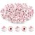 100 Pcs Baseball Beads, 12mm Acrylic Baseball Beads for DIY Necklace Bracelet Keychains, Jewelry Craft Making Accessories,White