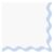 100 Pcs Blue and White Scalloped Paper Napkins 6.5 Inch