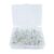 100Pcs Clear Flower Head Push Pins for Cork Board, Decorative Map Pin Tacks