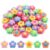 100PCS Flower Beads, Cute Floral Acrylic Charm for Jewelry Making & Crafts