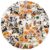100 PCS Glitter Holographic Halloween Stickers, Waterproof Vinyl Pumpkin Ghost Skeleton Sticker Pack, Halloween Decals for Water Bottles, Laptops, Phones, Skateboards, Party Favors for Halloween