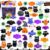 100 Pcs Halloween Mochi Squishy Toys, Kawaii Mini Squishies Bulk for Kids Boys Girls Toddlers, Halloween Fillers Gifts Party Favors(Random)