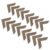 100pcs Iron Guard Edge Cover Vintage Protective Book Corner Coffee