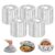 100pcs Reusable Aluminum Foil Food Covers, 8.7in Elastic Foil Bowl Covers, Insulated Aluminum Lids for Bowls Plates,Heat Retaining Food Cover for Kitchen Meal Prep Leftovers BBQ Parties Food Storage
