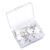 100Pcs Safe Rounded Head Styles Thumbtacks Set, White