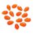 100pcs Teardrop Crystal Glass Beads Faceted Vertical Hole Spacer Beads(Orange,8x12mm)