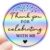 100PCS Thank You for Celebrating with Me Stickers, Holographic Wedding Favor Labels for Bridal Shower, Baby Shower, Engagement Party, Gift Bags & Invitations 1.6 Inch (Holographic, with Me)