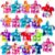 100 Pcs Tie Dye Turtle Pop It Keychain Soft Silicone Ocean Animal Fidget Toys