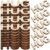 100pcs Wood Hug Letter Cutouts for Boyfriend and Girlfriend, Beige
