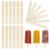 100pcs Wood Ice Pop Sticks with Holes Beige Craft for Family Use