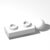 100 Piece Plate,1×2 with Tow Ball on End, White, Compatible with Lego Parts 22890