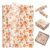 100 Sheets Thanksgiving Day Pumpkin Floral Tissue Paper, 14×20 Inch Orange Fall Wildflower Print Gift Wrapping Tissue Paper for Gift Box Filler, Candy Wraps, Flower Bouquet Packaging & DIY Crafts