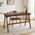 100% Solid Rubber wood Desk with Drawers, 39″ Writing Desk for Home Office