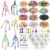 1028 PCS Back to School Gifts Bead Keychain Kit Key Chain Making Craft