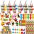 102 Pcs Building Blocks Party Favors Birthday Goodie Bags Return Gifts for Birthday with Cups Pencils Keychains Animals Building Blocks Slap Bracelets Stamps and Cards Gamer Birthday Party Supplies