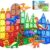102PCS Dinosaur Toys Magnetic Tiles with 8 Dinosaurs – Jurassic Scenes Dinosaur World Adventure Set, Magnetic Blocks Kids Toys for Boys & Girls Ages 3+, Sensory Toddler Creative Kids Games Gifts