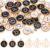 104 PCS Double Sided Alphabet Charms for Jewelry Making – Metal Letter Charms for Necklace, Bracelet – Black, White