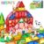 105 PCS Magnetic Tiles with Farm Animals, Magnetic Blocks Building Toys for 3+ Year Old Toddler, Construction STEM Magnet Toys Gift for Kids, Boys and Girls 3 4 5 6 7 8+ Year Old