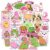 108 PCS Holographic Pink Funny Stickers, Waterproof Vinyl Sticker Pack with Quotes, Small Cute Stickers for Laptop, Water Bottle and Gifts for Party Favors
