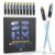 10 Blue Explosive Shimmer Retractable Glitter Gel Pens, Upgraded Sparkle