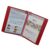 10 Double-Sided Panel Flip Folder, 20 A4 Letter Sized Pockets, Loose-Leaf Document Storage Display Rack(Red)