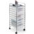 10 Drawer Rolling Storage Cart, Clear Drawer Mobile Organizer, 34″ H x 13″ W x 15″ D Steel Frame Storage Unit for Office, School, and Home, 1 Unit