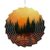 10 Inch Forest Sunset Wind Spinner for Yard and Garden, Farmhouse Trees Nature Autumn Landscape Hanging Ornaments Outdoor 3D Kinetic Wind Sculpture Spinners Indoor Outdoor Patio Décor Ornaments Gift