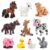10 Pack 3D Printed Farm Animals Figurines, Realistic Cute 3D Printed Animal Toys for Kids Articulated Flexible Fidget Toys for Party Favors Birthday Gift Classroom Rewards Home Office Desk Decor
