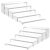 10 Pack Acrylic Spice Rack Organizer for Cabinet(10.8″~12.4″L), 5 Size Seasoning Organization with Non-Slide Silicone Pads, Clear Shelf Riser Storage Can & Cup for Kitchen Countertop, Cupboard, Pantry