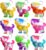 10 Packs Bulk Dogs Mini pop Fidget keychian, Holiday Party Favors School Classroom Students Prize