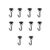 10 Pack Swivel Magnetic Hooks Heavy Duty with Storage Box Fridge Cruise Gri