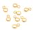 10 Pcs 12mm 24k Matt Gold Plated Spacer Connector Beads