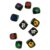 10 Pcs 16mm Acrylic Dices Six Sided Dices with Round Corner Halloween Pumpkin Entertainment Game Halloween Pumpkin