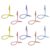 10Pcs Adjustable Rotating Metal Paper Clamps Double Headed Note Photo Display Clip School Management Supplies Rotating Note Clips