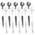 10Pcs Beadable Pens, Retractable Black Ink Badge Reel Pen, Ballpoint Pull Clip for DIY Making, Office Worker, Waitress, Writing Supplies, Black & White