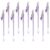 10 Pcs Cartoon Gel Ink Ballpoint Pen with Pendant, Lavender Plastic