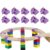10pcs Colorful Wooden Train Track Connectors, Safe PP Material, Interactive