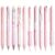 10Pcs Cute Pink Retractable Gel Pens 0.5mm Black Ink Pen for Women Girls