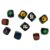 10 Pcs Halloween Pumpkin Dices Acrylic Dices Six Sided with Round Corner Table Game for Party Night Acrylic Six Sided