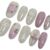 10Pcs Oval Press On Nails Pink And White Gradient Angel Wings Fake Nail Suitable For Women To Use Manicure Kit(Medium)