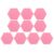 10pcs Pink Felt Hexagon Wall Decor Bulletin Board for School