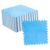 10pcs Plush Puzzle Floor Foam Mat Tiles Fluffy Cuttable Non Slip Interlocking Carpet Tiles (Blue)